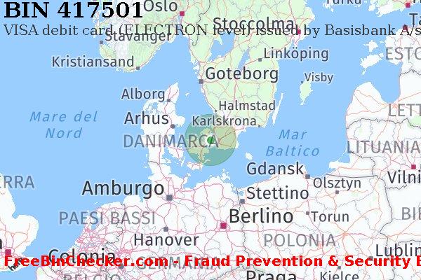 417501 VISA debit Denmark DK Lista BIN