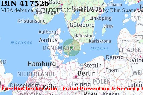 417526 VISA debit Denmark DK BIN-Liste