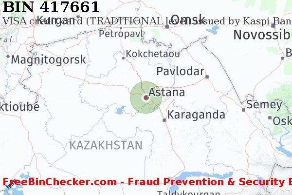 417661 VISA credit Kazakhstan KZ BIN Liste 