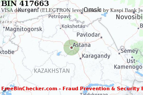 417663 VISA debit Kazakhstan KZ BIN List