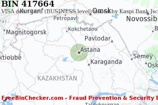417664 VISA debit Kazakhstan KZ BIN Liste 
