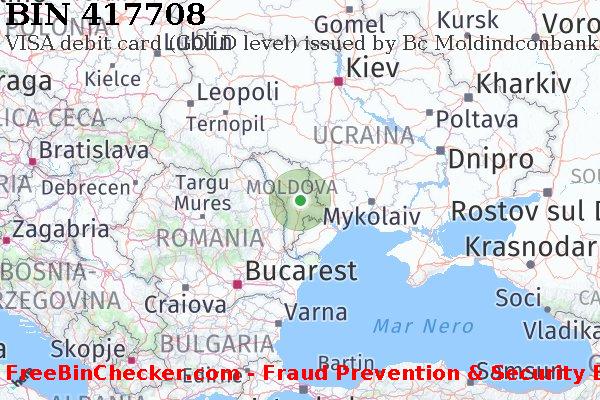 417708 VISA debit Moldova MD Lista BIN