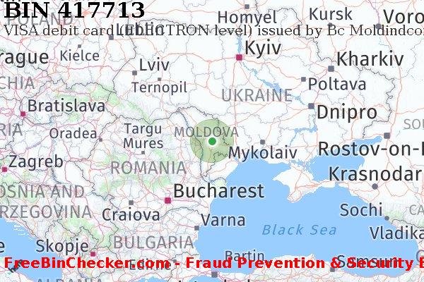 417713 VISA debit Moldova MD BIN Dhaftar