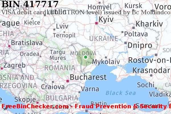417717 VISA debit Moldova MD BIN Dhaftar