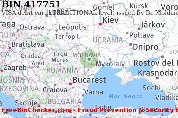 417751 VISA debit Moldova MD Lista de BIN