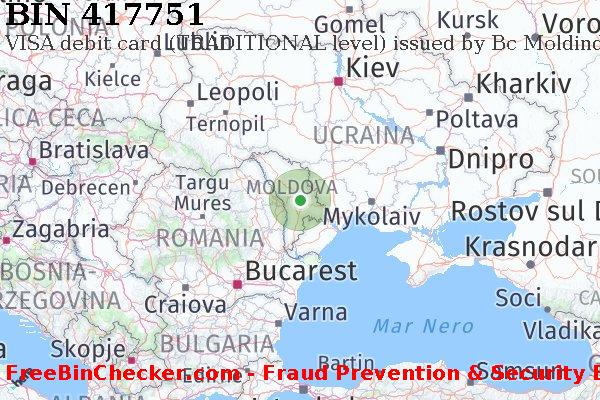 417751 VISA debit Moldova MD Lista BIN