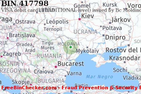 417798 VISA debit Moldova MD Lista de BIN