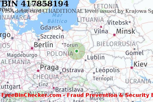 417858194 VISA debit Poland PL Lista de BIN
