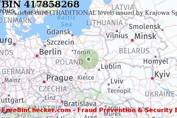 417858268 VISA debit Poland PL BIN Danh sách