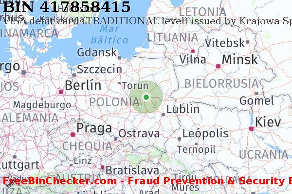 417858415 VISA debit Poland PL Lista de BIN