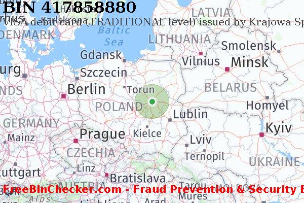 417858880 VISA debit Poland PL BIN List