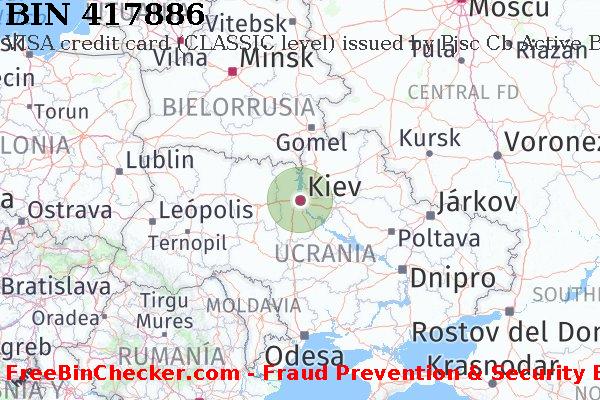 417886 VISA credit Ukraine UA Lista de BIN