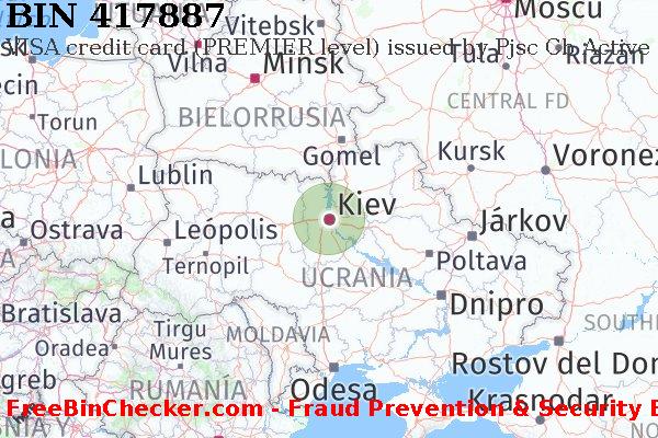 417887 VISA credit Ukraine UA Lista de BIN
