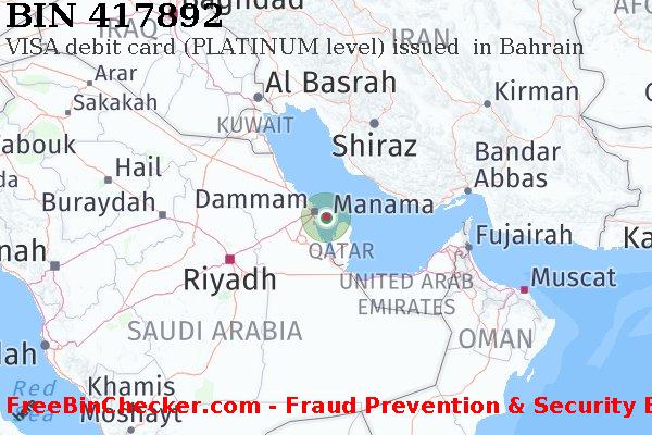 417892 VISA debit Bahrain BH बिन सूची