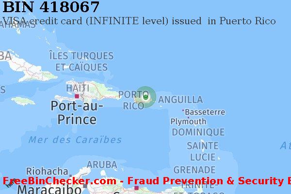418067 VISA credit Puerto Rico PR BIN Liste 