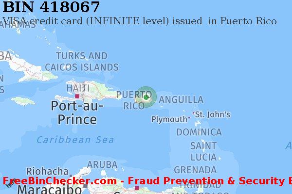 418067 VISA credit Puerto Rico PR BIN Lijst