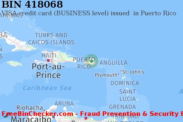 418068 VISA credit Puerto Rico PR BIN Lijst