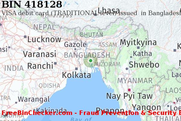 418128 VISA debit Bangladesh BD BIN Lijst