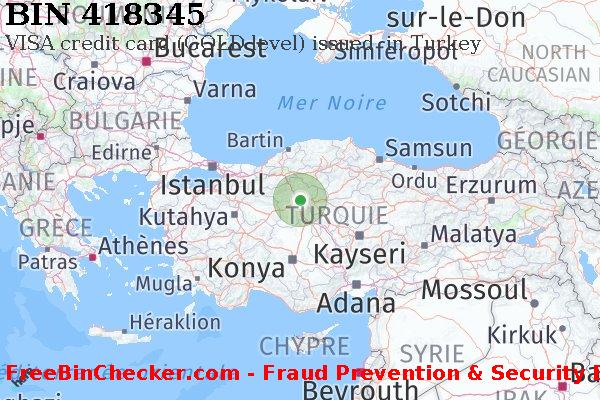 418345 VISA credit Turkey TR BIN Liste 
