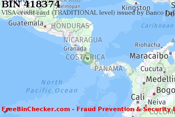 418374 VISA credit Costa Rica CR BIN List