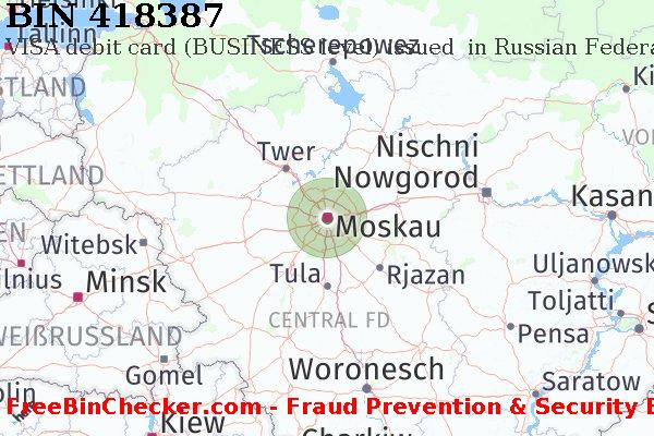 418387 VISA debit Russian Federation RU BIN-Liste