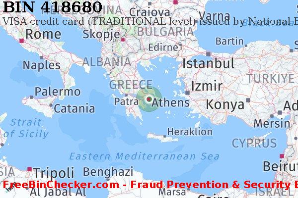 418680 VISA credit Greece GR BIN List