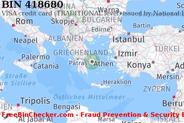 418680 VISA credit Greece GR BIN-Liste