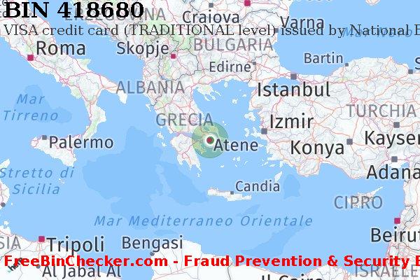 418680 VISA credit Greece GR Lista BIN
