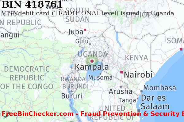 418761 VISA debit Uganda UG बिन सूची