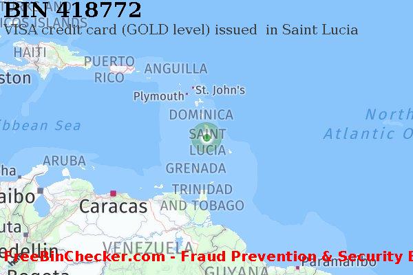 418772 VISA credit Saint Lucia LC BIN List