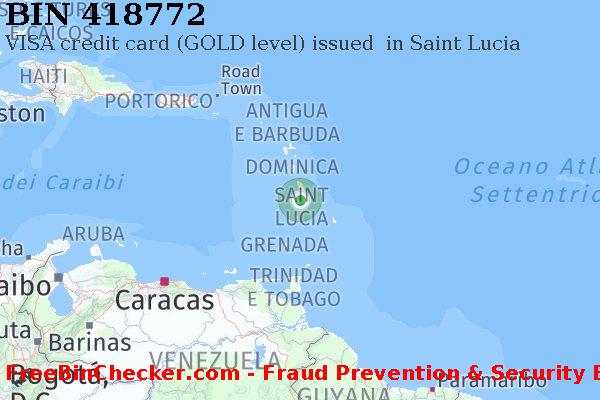 418772 VISA credit Saint Lucia LC Lista BIN
