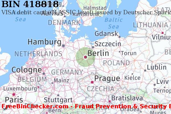 418818 VISA debit Germany DE BIN List