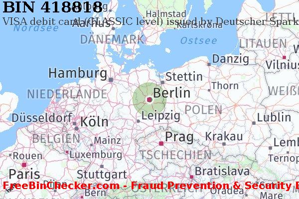 418818 VISA debit Germany DE BIN-Liste