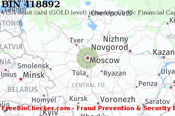 418892 VISA debit Russian Federation RU BIN List