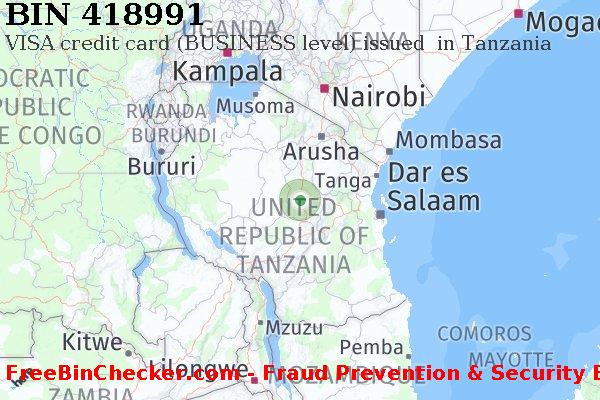 418991 VISA credit Tanzania TZ बिन सूची