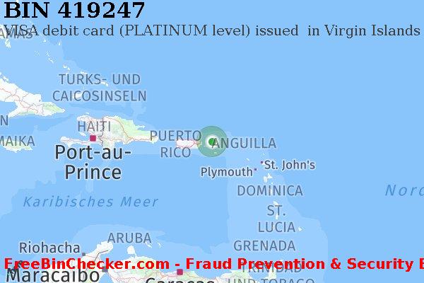 419247 VISA debit Virgin Islands (U.S.) VI BIN-Liste