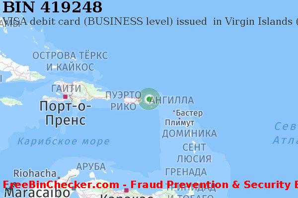 419248 VISA debit Virgin Islands (U.S.) VI Список БИН