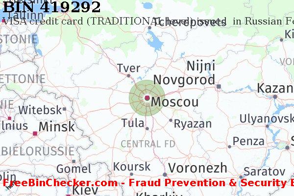 419292 VISA credit Russian Federation RU BIN Liste 