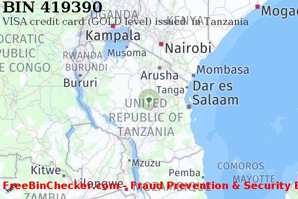 419390 VISA credit Tanzania TZ BIN List