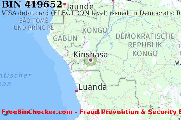 419652 VISA debit Democratic Republic of the Congo CD BIN-Liste