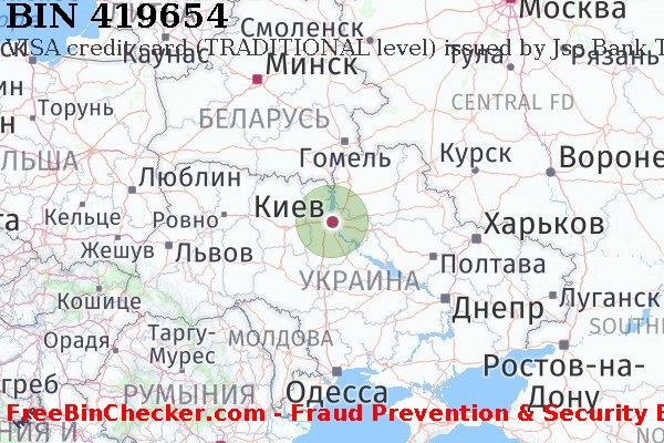 419654 VISA credit Ukraine UA Список БИН