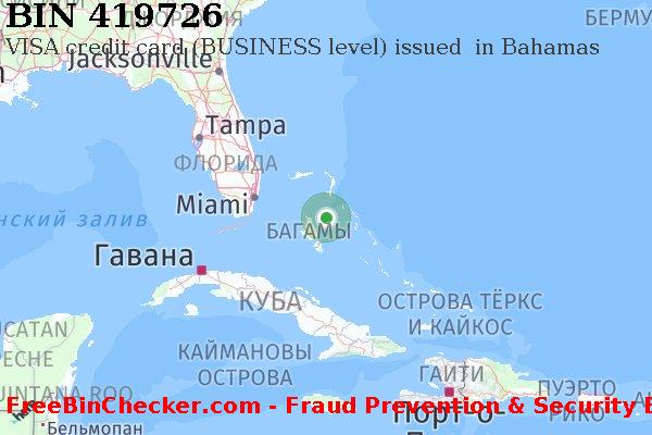 419726 VISA credit Bahamas BS Список БИН