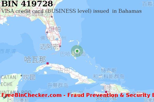 419728 VISA credit Bahamas BS BIN列表