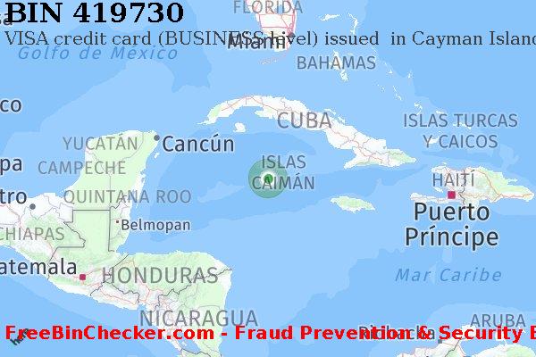 419730 VISA credit Cayman Islands KY Lista de BIN