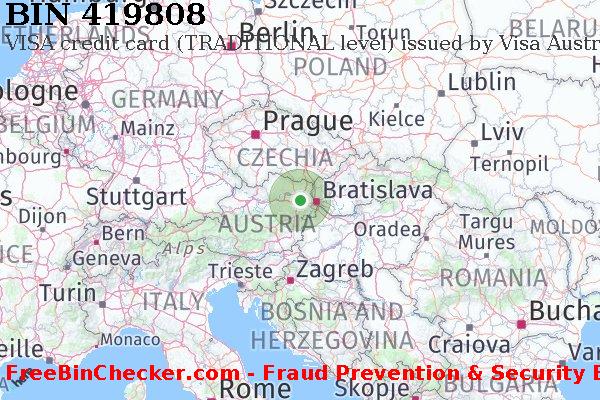 419808 VISA credit Austria AT BIN List