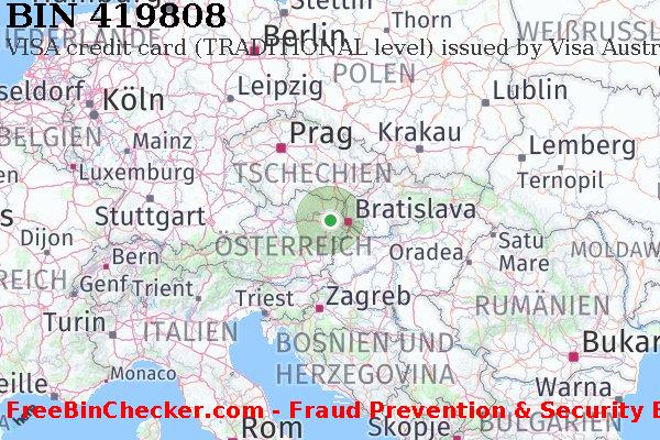419808 VISA credit Austria AT BIN-Liste