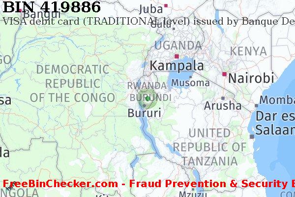 419886 VISA debit Burundi BI BIN List