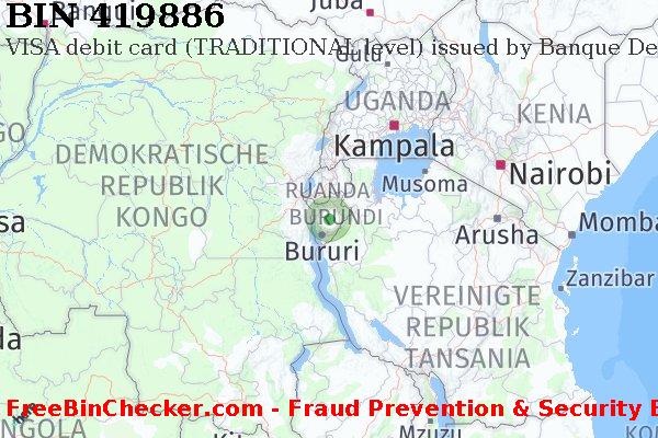 419886 VISA debit Burundi BI BIN-Liste