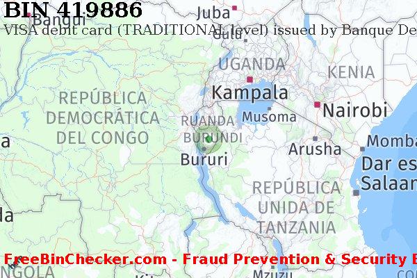 419886 VISA debit Burundi BI Lista de BIN