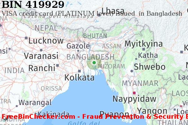 419929 VISA credit Bangladesh BD Lista BIN